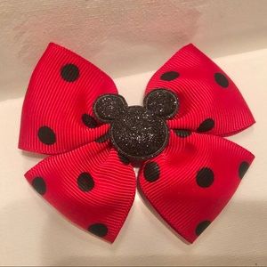 Kids Red Mickey Mouse Bow
